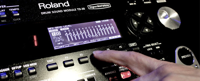 Roland TD-30 module drum effects