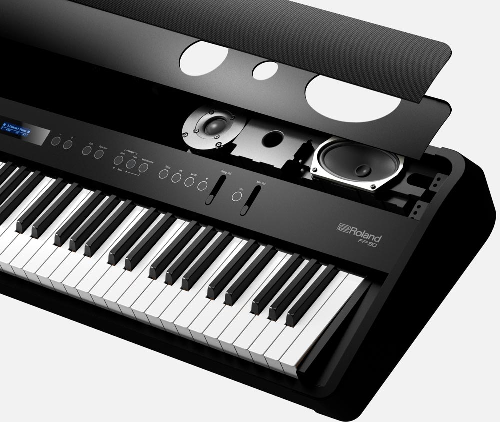 The FP-90's advanced sound system delivers enough volume and punch for performing at intimate venues.