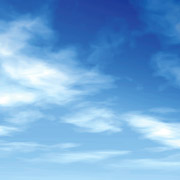 Blue Sky with Scattered Clouds