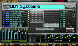 Fantom-G: System (Screenshot)