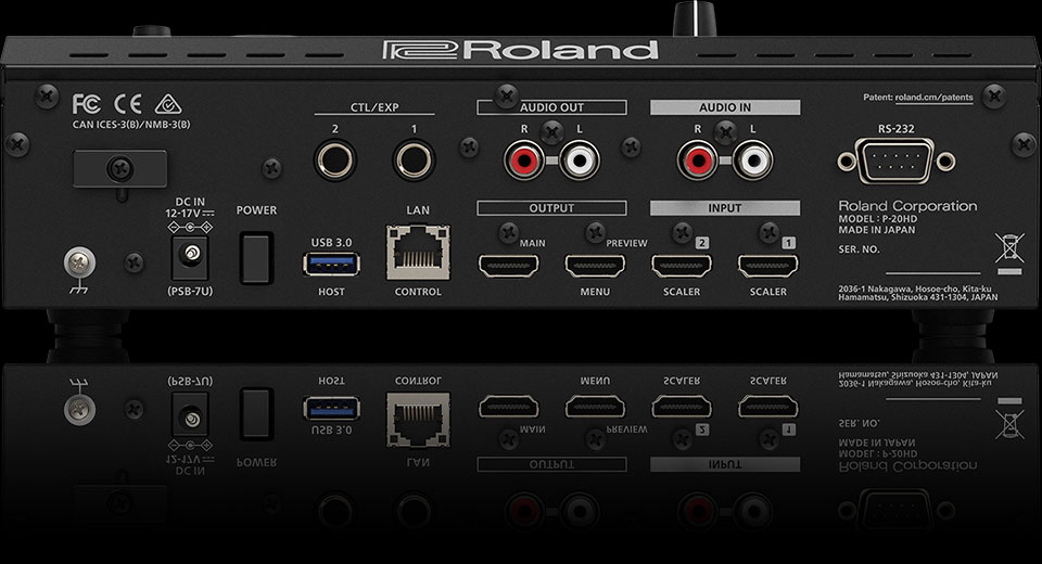 P-20HD Rear Panel
